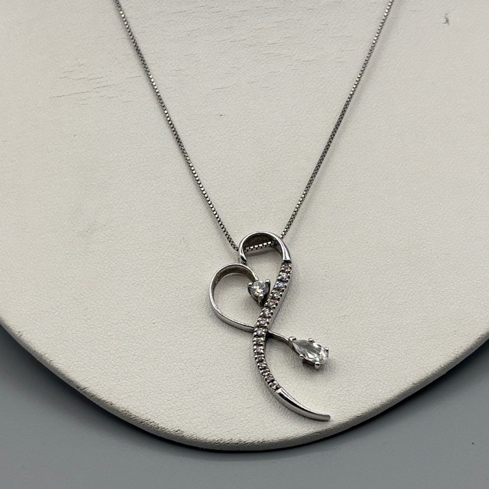 Made in Italy Sterling Pendant with CZ and Sterling Chain JP280